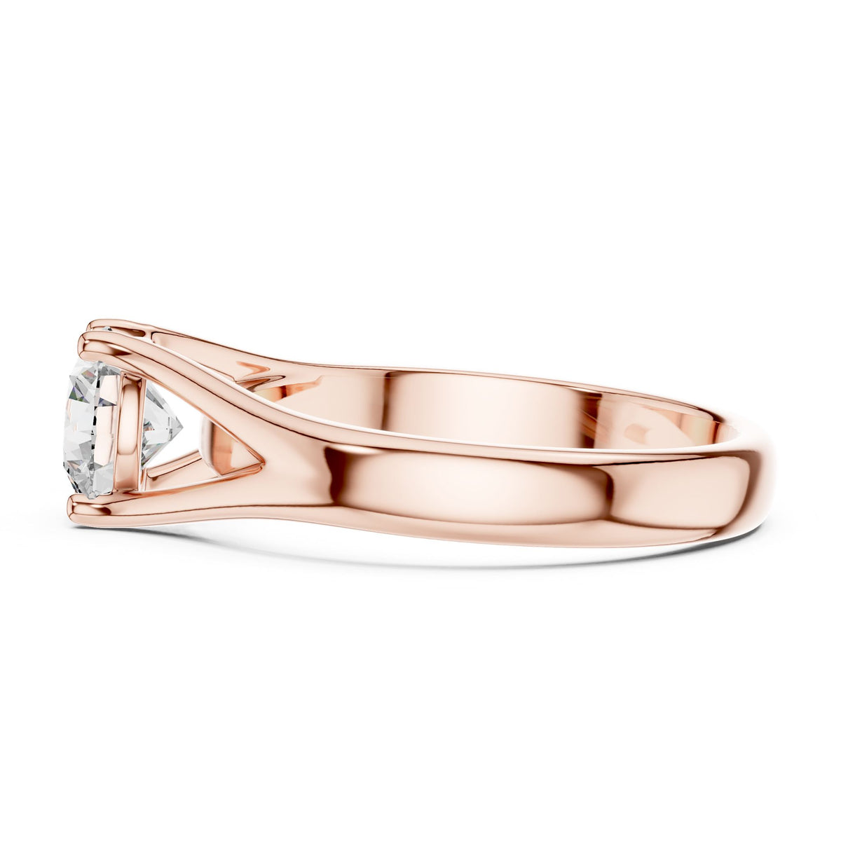 Round Solitaire Lab Grown Diamond Engagement Ring