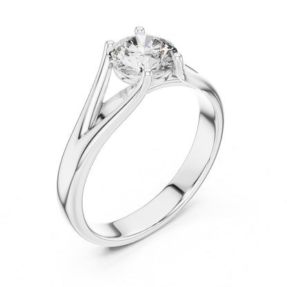 Round Solitaire Lab Grown Diamond Engagement Ring