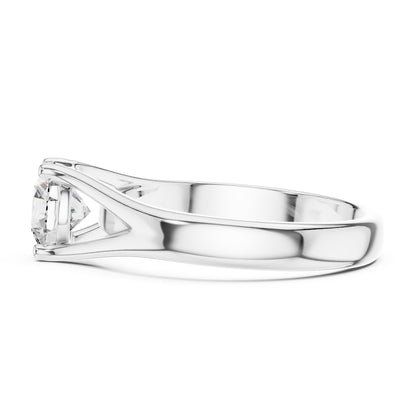 Round Solitaire Lab Grown Diamond Engagement Ring