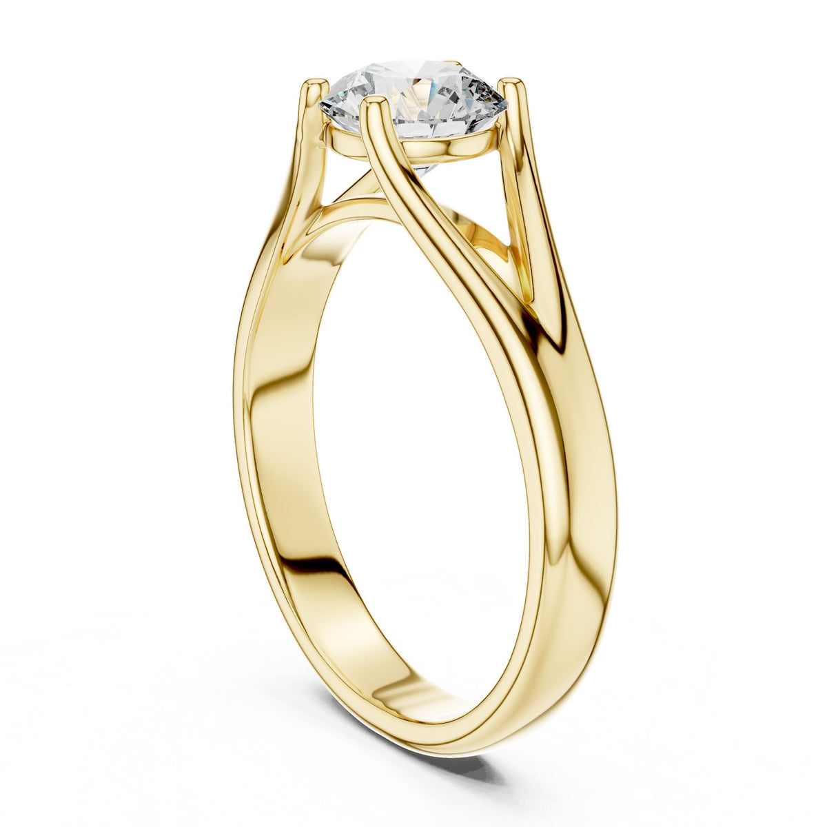 Round Solitaire Lab Grown Diamond Engagement Ring