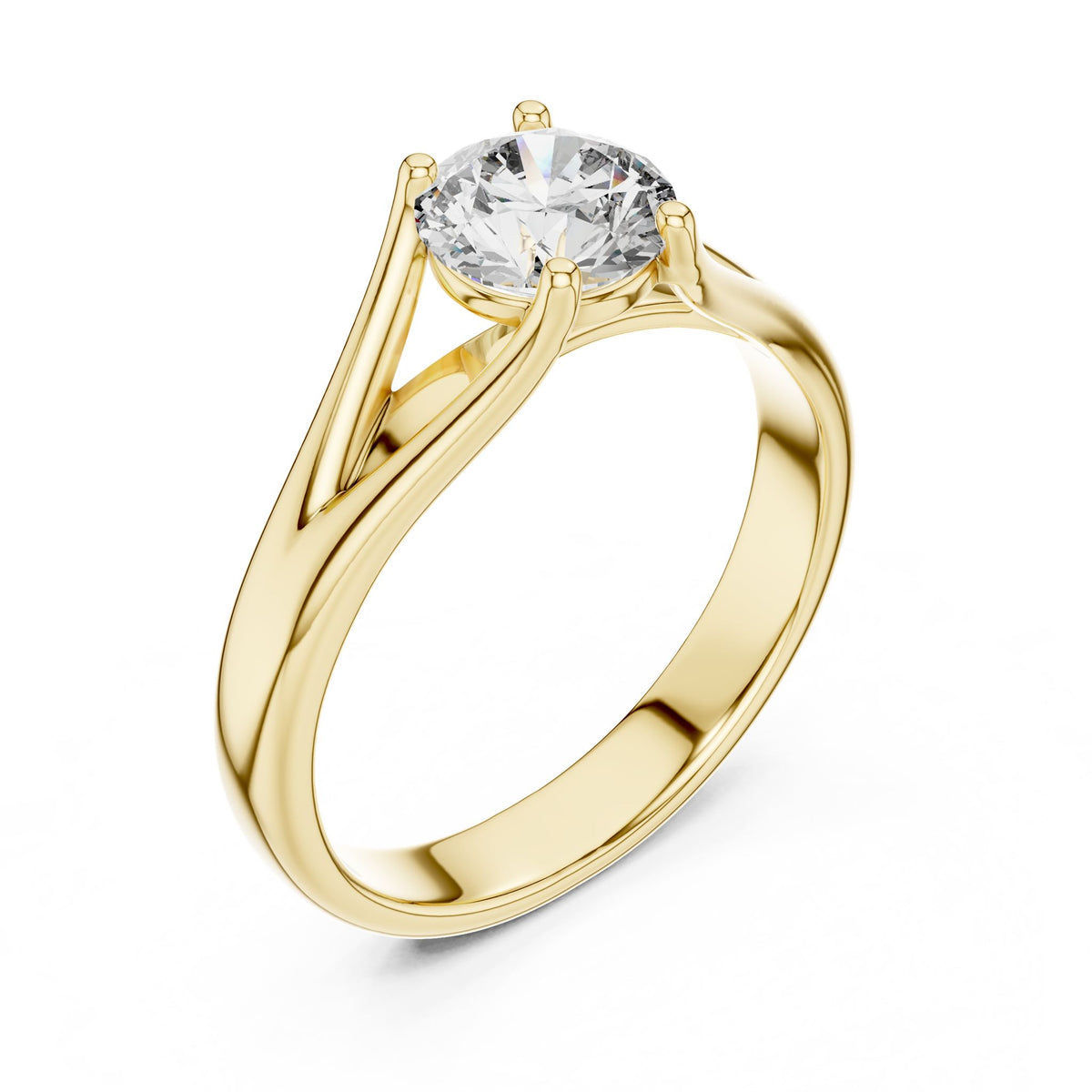 Round Solitaire Lab Grown Diamond Engagement Ring