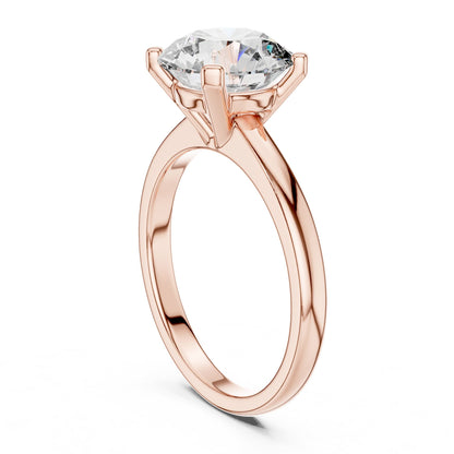 Round Solitaire Lab Grown Diamond Engagement Ring