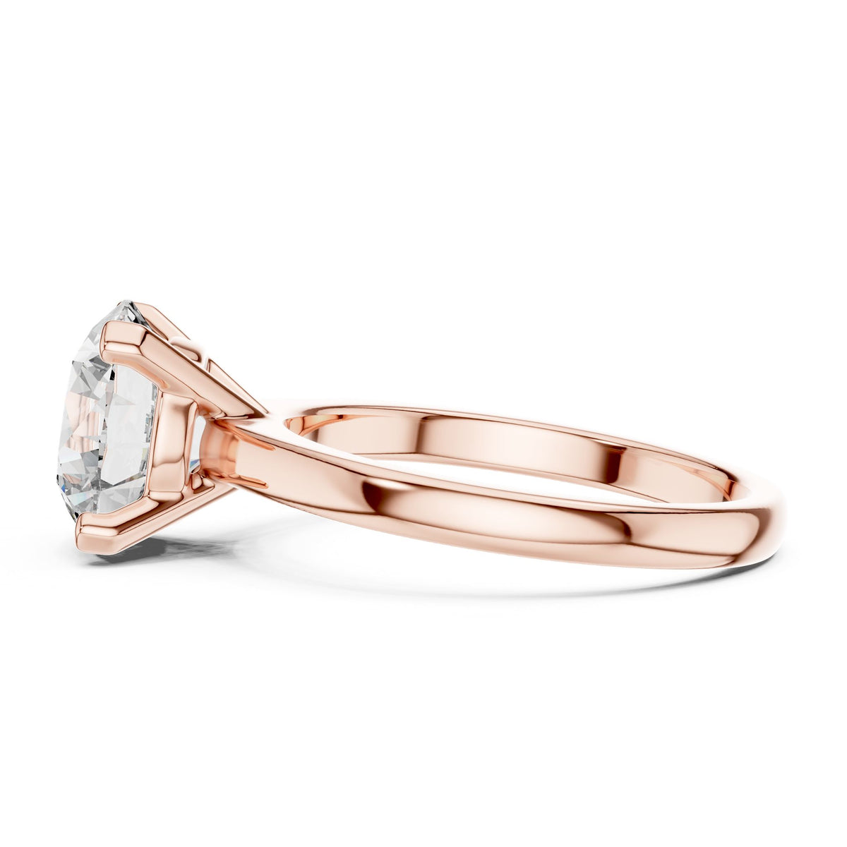 Round Solitaire Lab Grown Diamond Engagement Ring