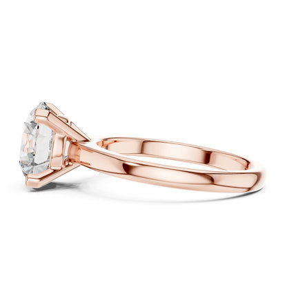 Round Solitaire Lab Grown Diamond Engagement Ring