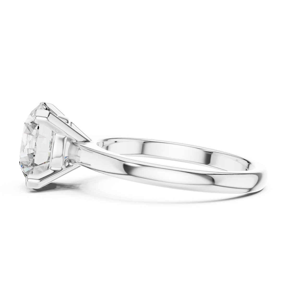 Round Solitaire Lab Grown Diamond Engagement Ring