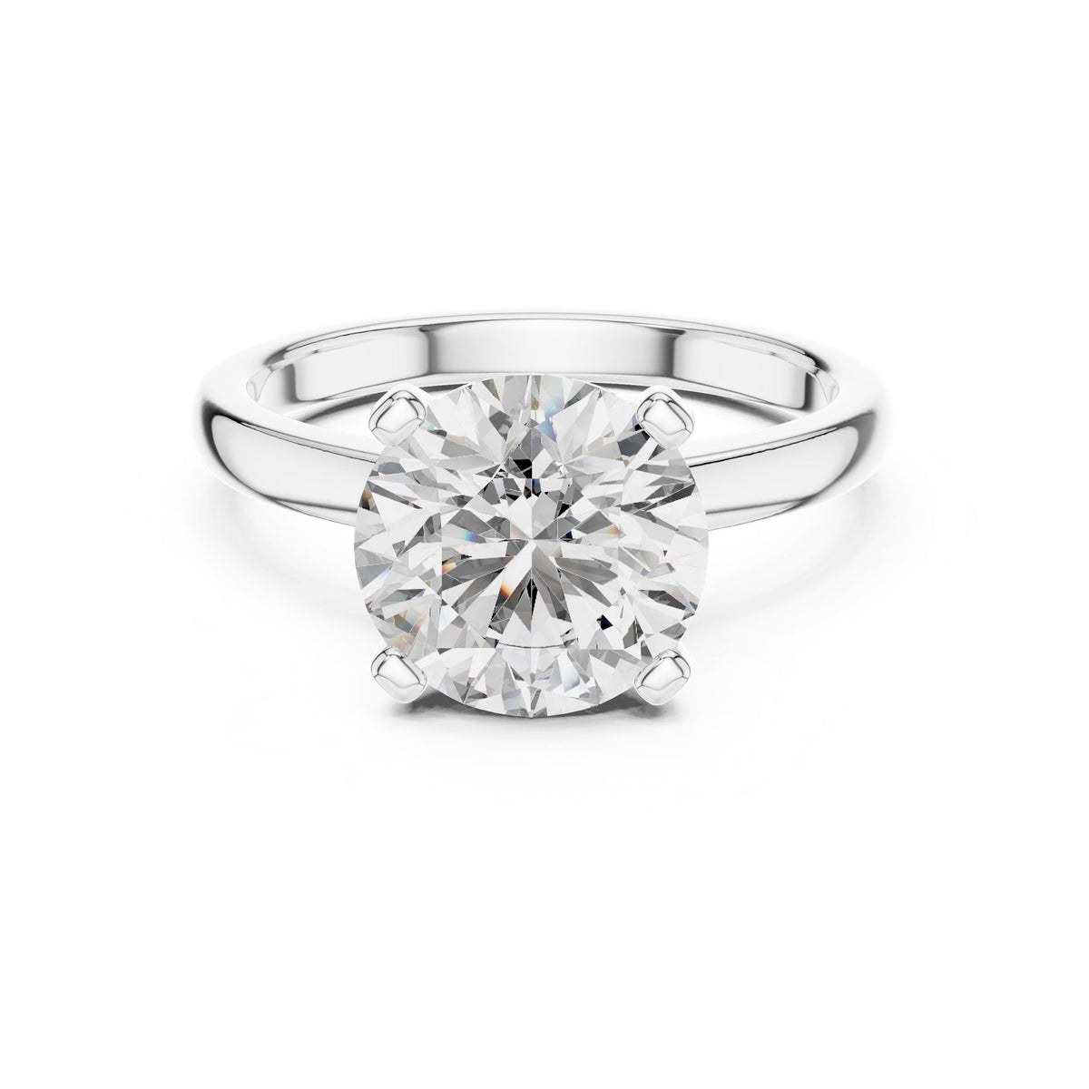Round Solitaire Lab Grown Diamond Engagement Ring