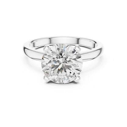 Round Solitaire Lab Grown Diamond Engagement Ring