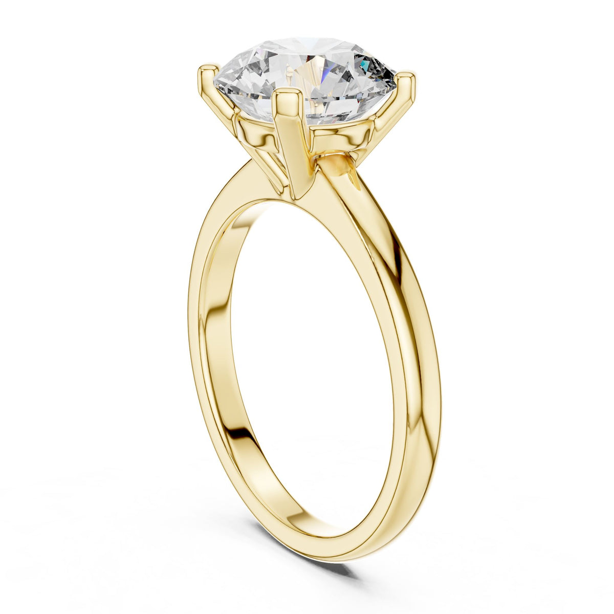 Round Solitaire Lab Grown Diamond Engagement Ring