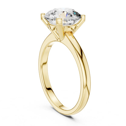 Round Solitaire Lab Grown Diamond Engagement Ring