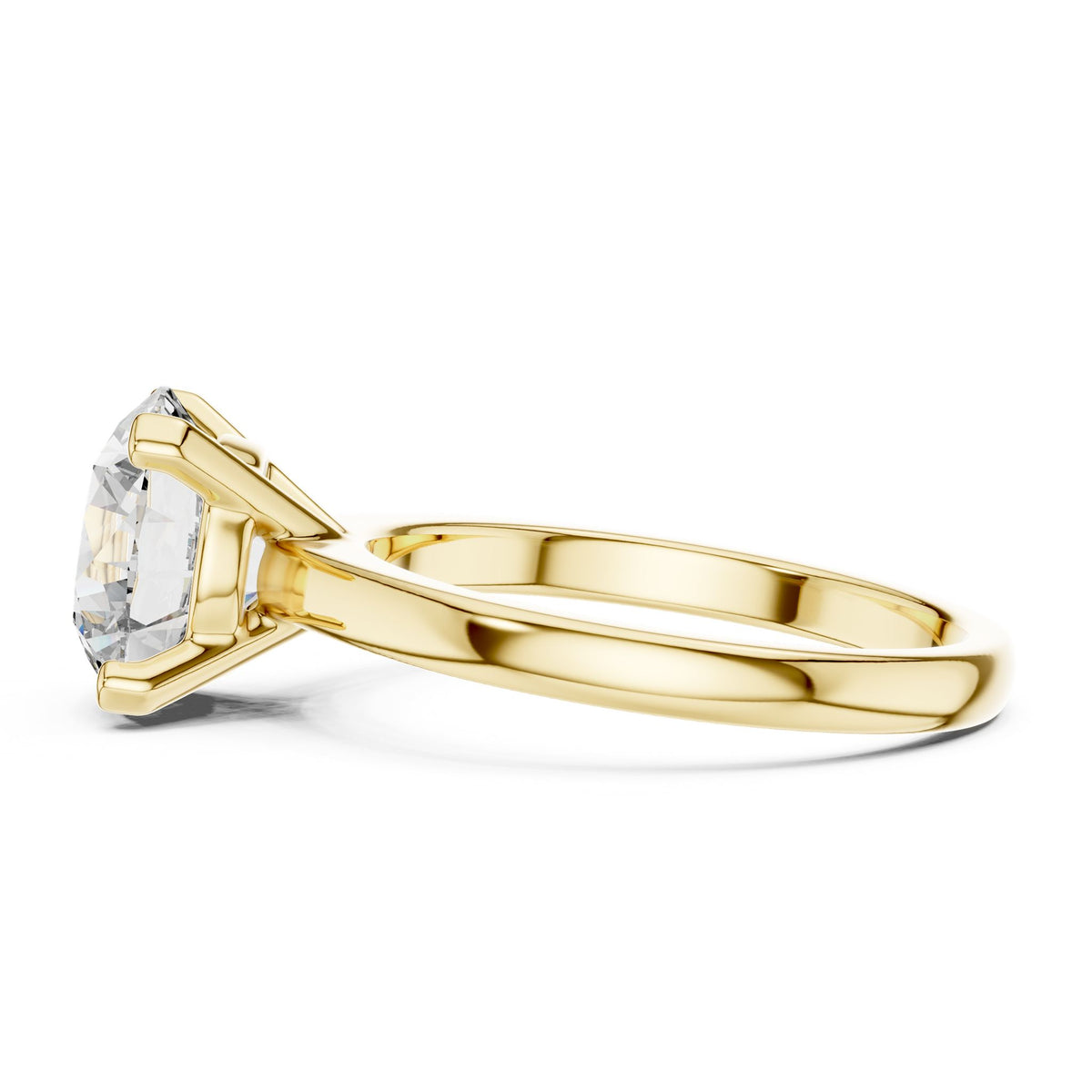 Round Solitaire Lab Grown Diamond Engagement Ring