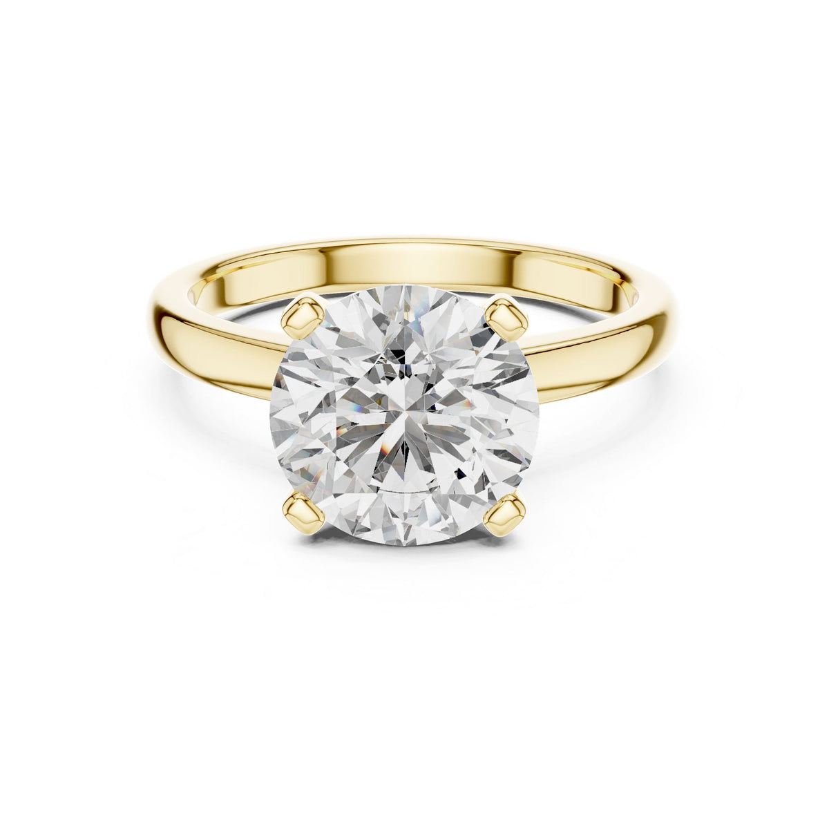 Round Solitaire Lab Grown Diamond Engagement Ring
