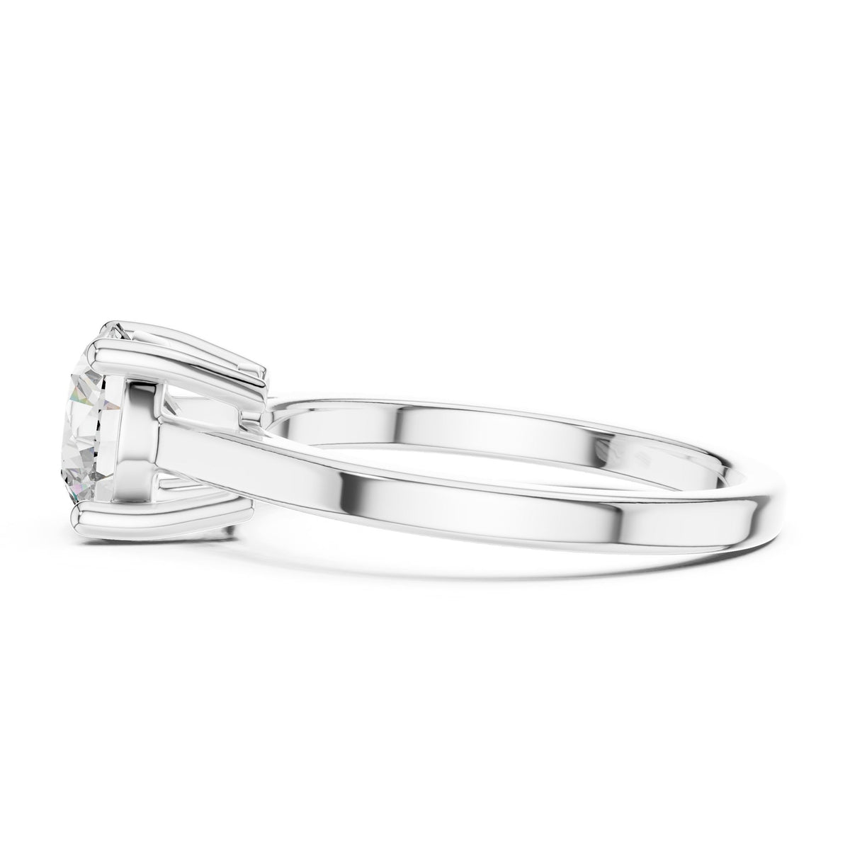 Round Solitaire Lab Grown Diamond Engagement Ring