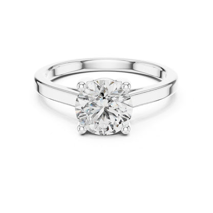 Round Solitaire Lab Grown Diamond Engagement Ring