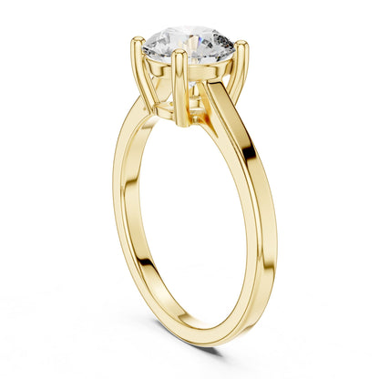 Round Solitaire Lab Grown Diamond Engagement Ring