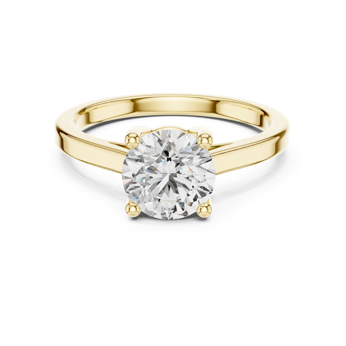 Round Solitaire Lab Grown Diamond Engagement Ring
