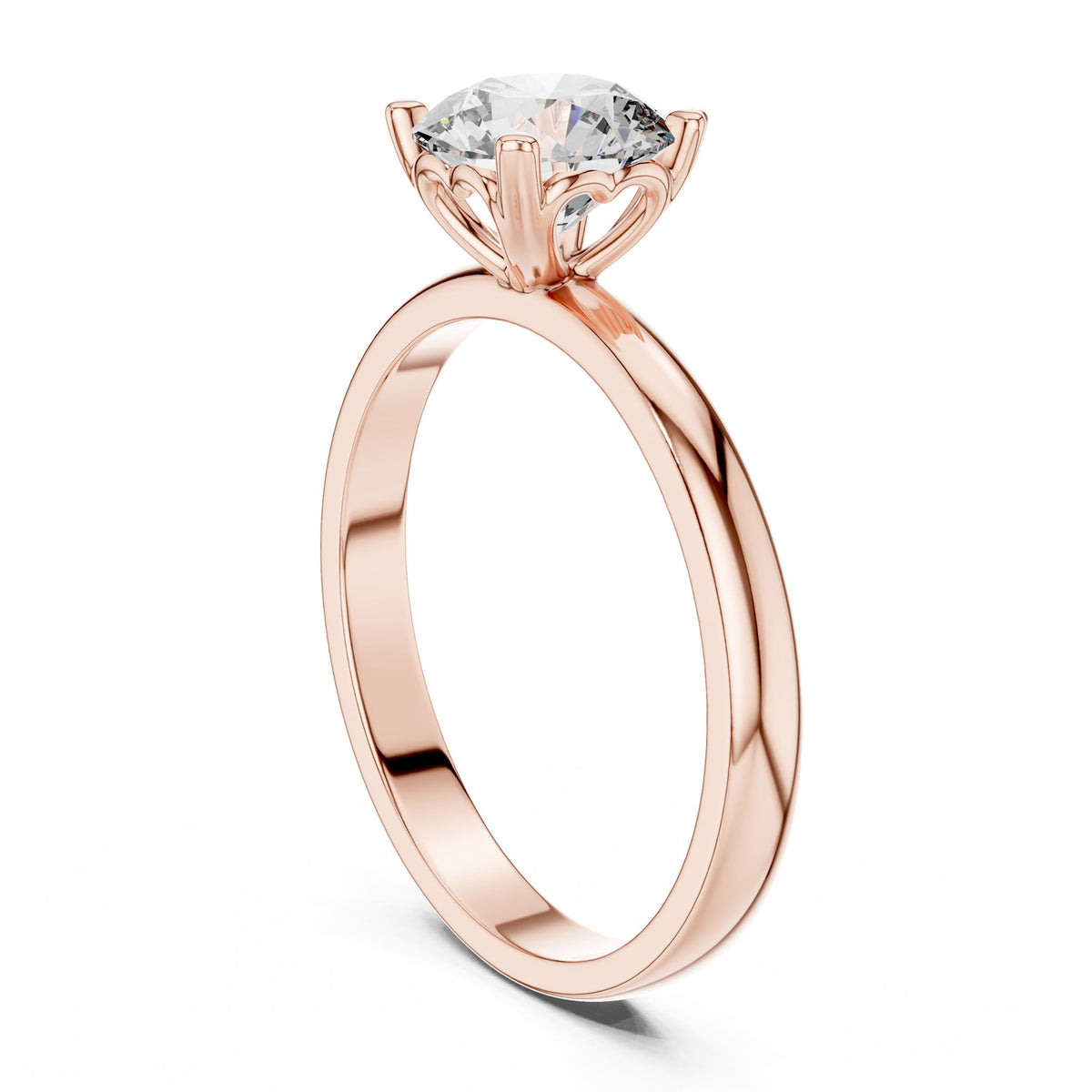 Round Solitaire Lab Grown Diamond Engagement Ring