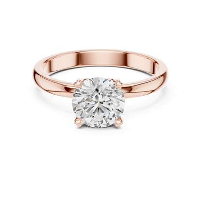 Round Solitaire Lab Grown Diamond Engagement Ring