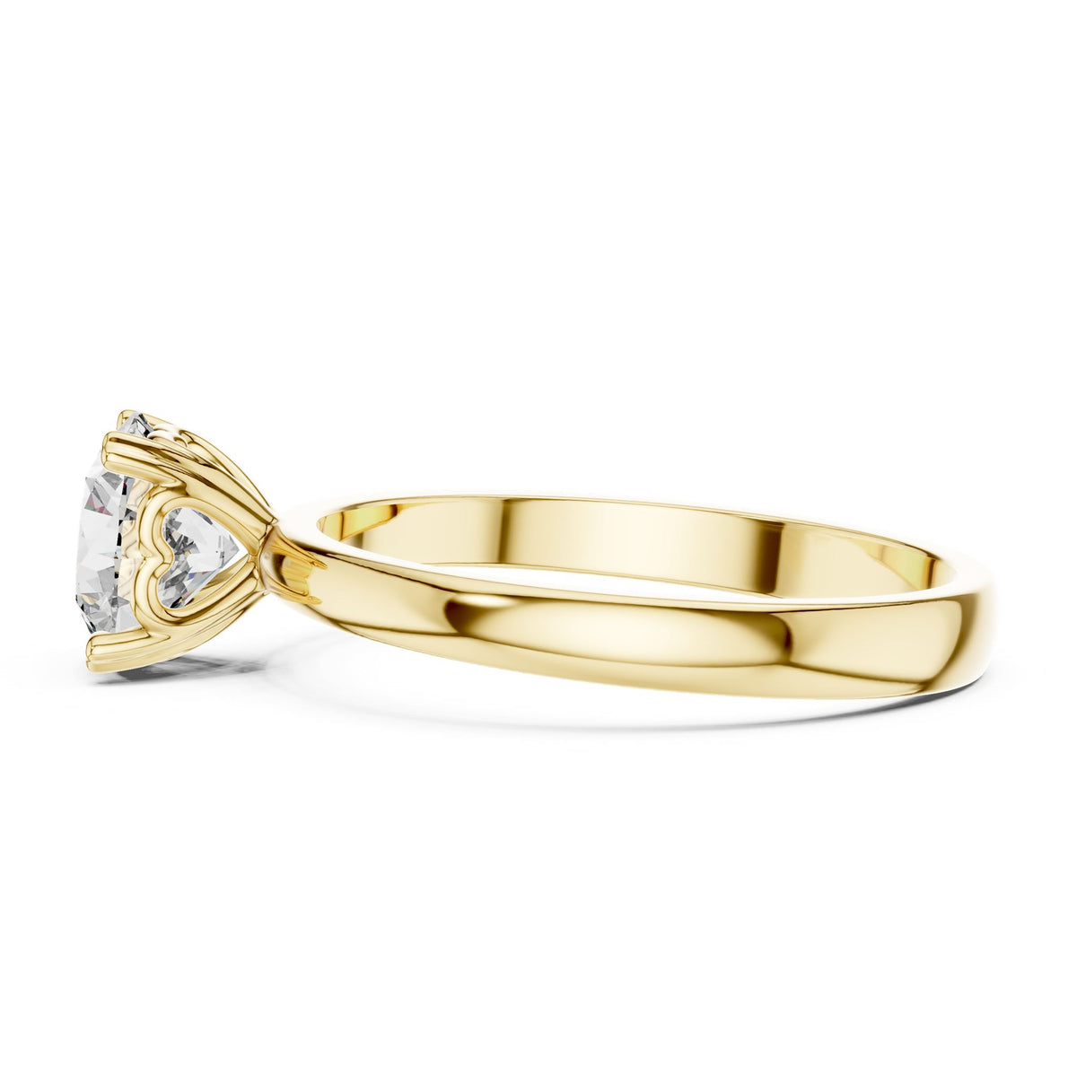 Round Solitaire Lab Grown Diamond Engagement Ring