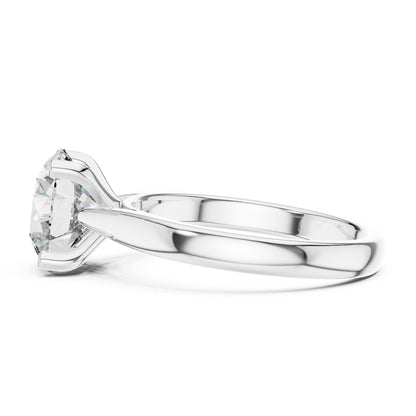Round Solitaire Lab Grown Diamond Engagement Ring