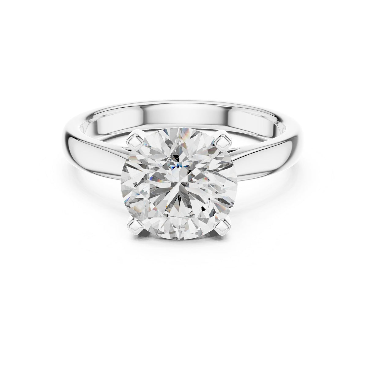 Round Solitaire Lab Grown Diamond Engagement Ring