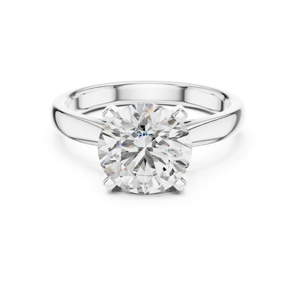 Round Solitaire Lab Grown Diamond Engagement Ring