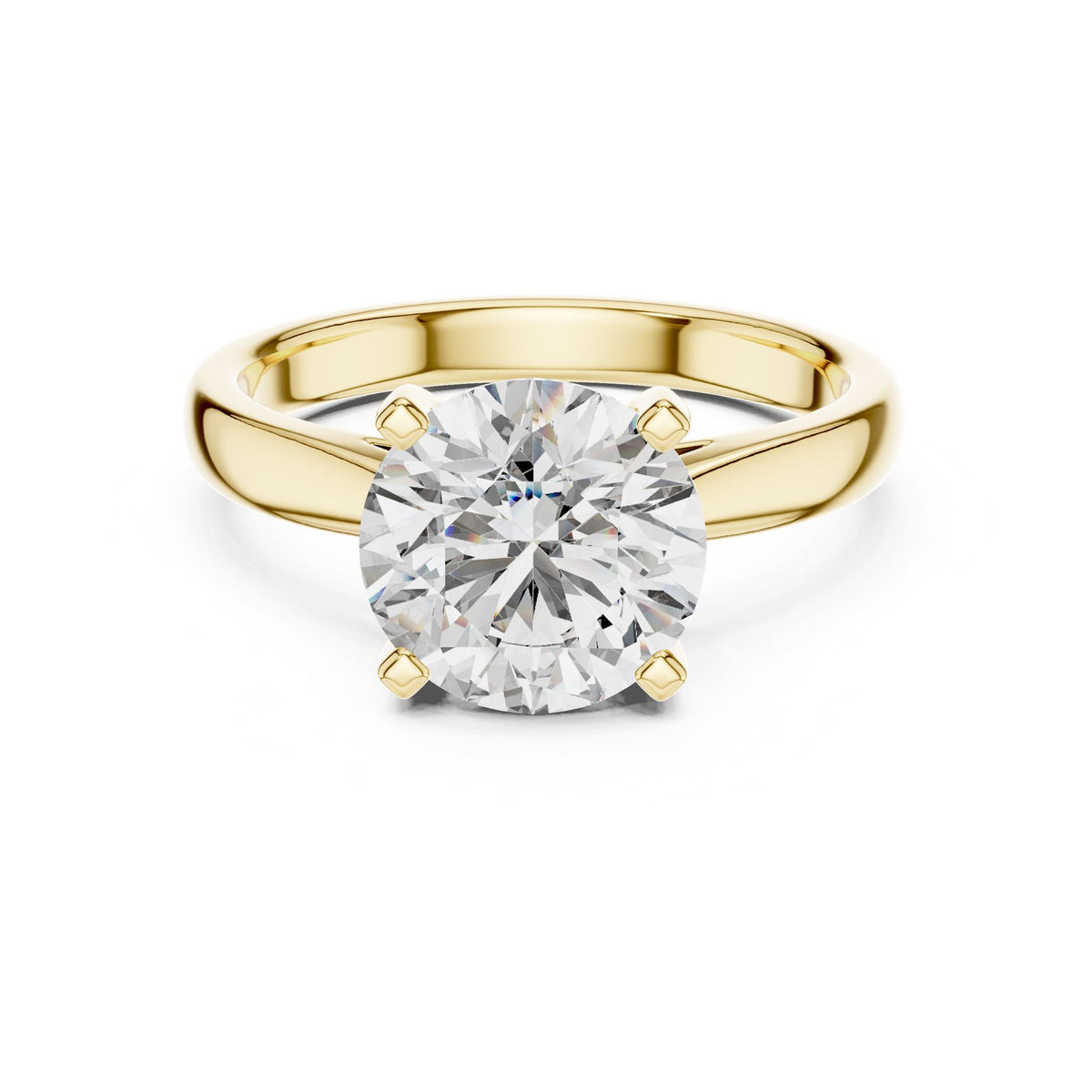 Round Solitaire Lab Grown Diamond Engagement Ring