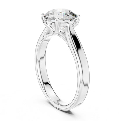 Round Solitaire Lab Grown Diamond Engagement Ring