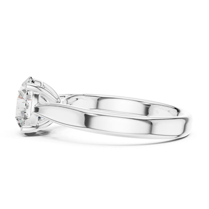 Round Solitaire Lab Grown Diamond Engagement Ring