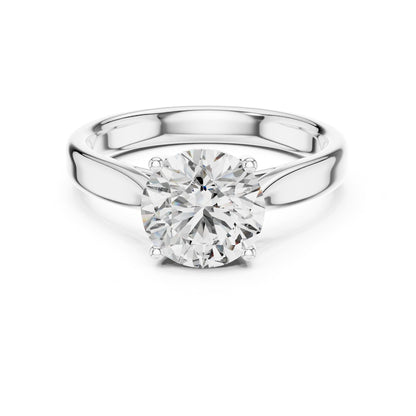 Round Solitaire Lab Grown Diamond Engagement Ring