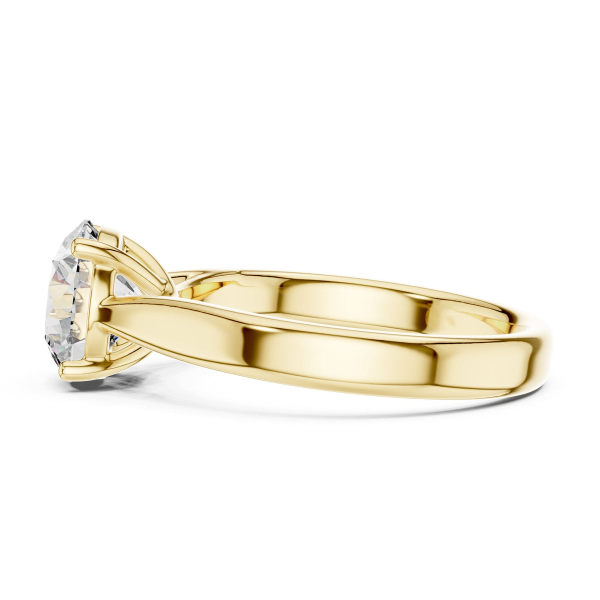 Round Solitaire Lab Grown Diamond Engagement Ring