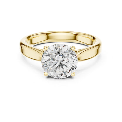 Round Solitaire Lab Grown Diamond Engagement Ring
