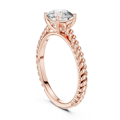 Round Solitaire Lab Grown Diamond Engagement Ring