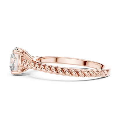 Round Solitaire Lab Grown Diamond Engagement Ring
