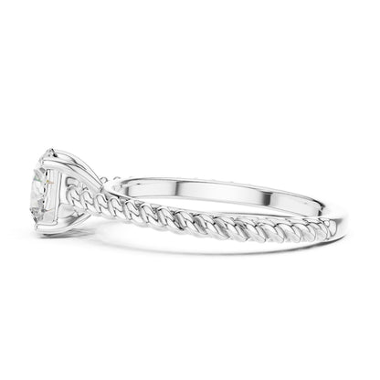 Round Solitaire Lab Grown Diamond Engagement Ring
