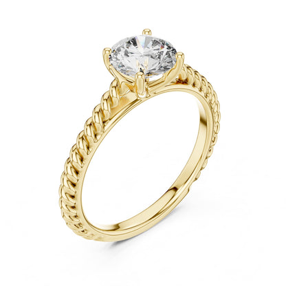 Round Solitaire Lab Grown Diamond Engagement Ring