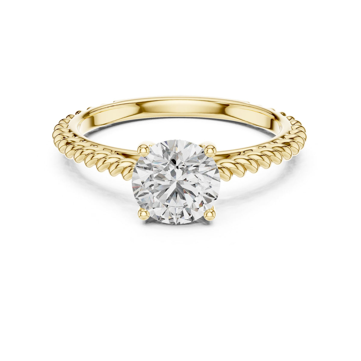 Round Solitaire Lab Grown Diamond Engagement Ring