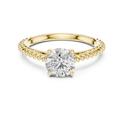 Round Solitaire Lab Grown Diamond Engagement Ring