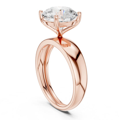 Round Solitaire Lab Grown Diamond Engagement Ring
