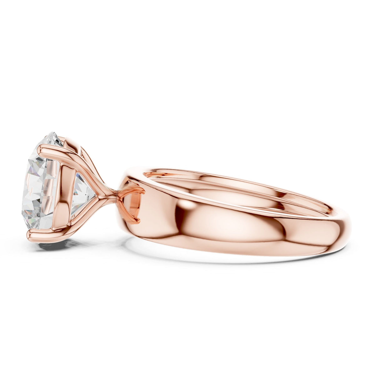 Round Solitaire Lab Grown Diamond Engagement Ring