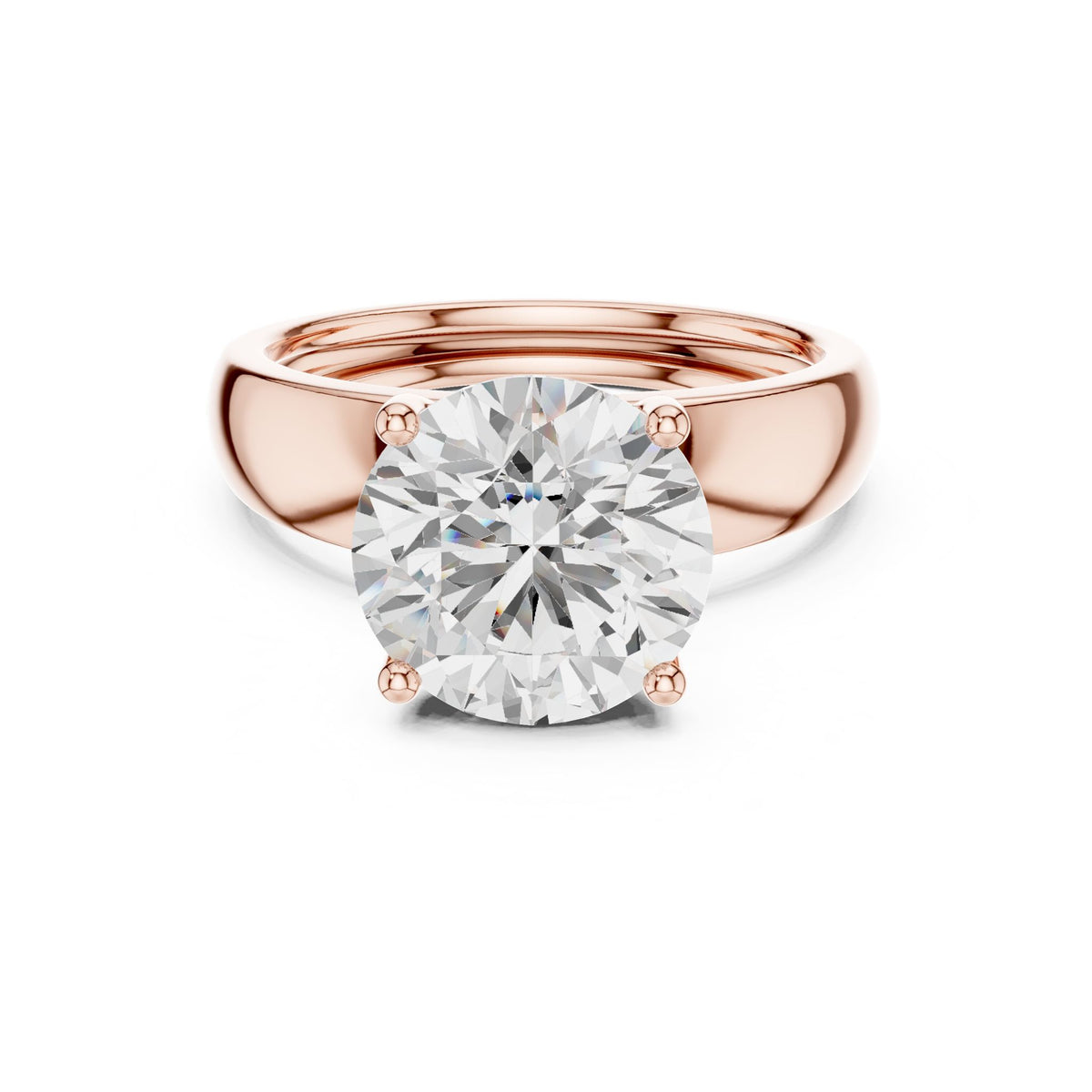 Round Solitaire Lab Grown Diamond Engagement Ring