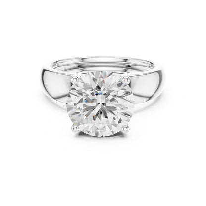 Round Solitaire Lab Grown Diamond Engagement Ring