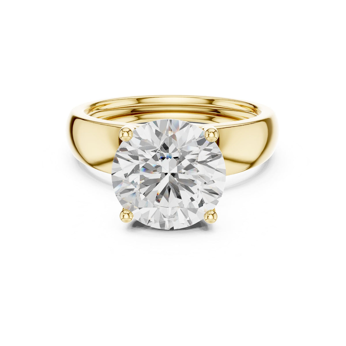 Round Solitaire Lab Grown Diamond Engagement Ring
