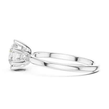 Round Solitaire Lab Grown Diamond Engagement Ring