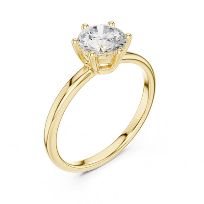 Round Solitaire Lab Grown Diamond Engagement Ring