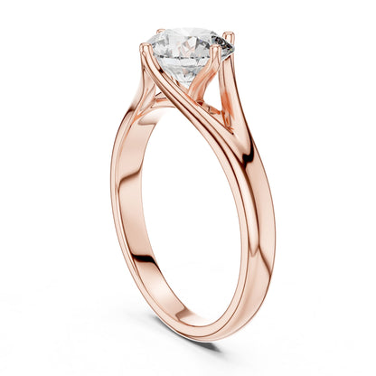 Round Solitaire Lab Grown Diamond Engagement Ring