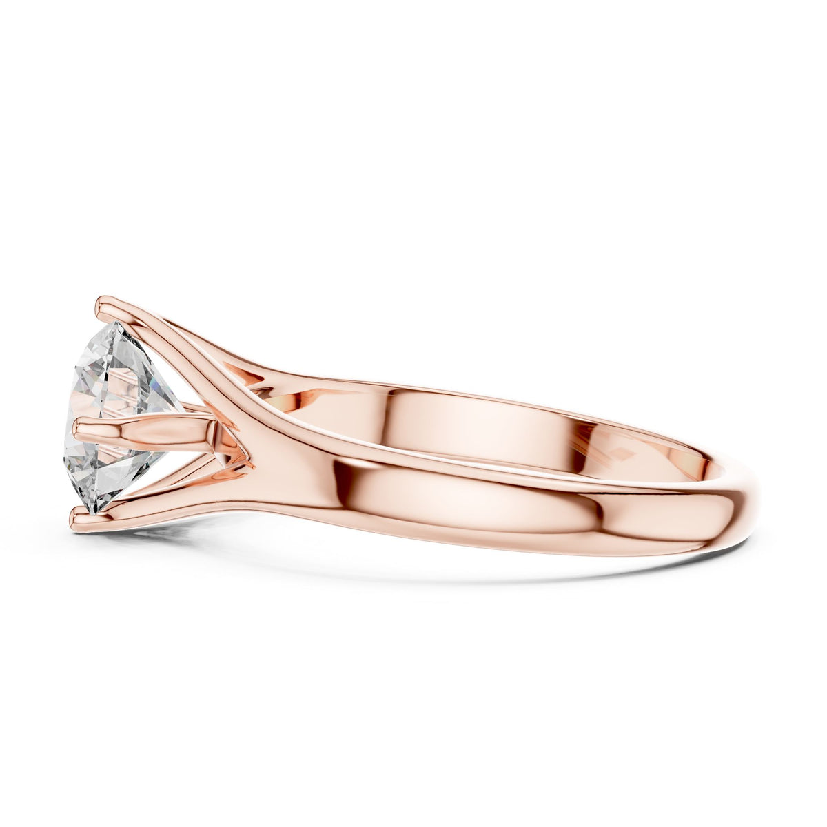 Round Solitaire Lab Grown Diamond Engagement Ring