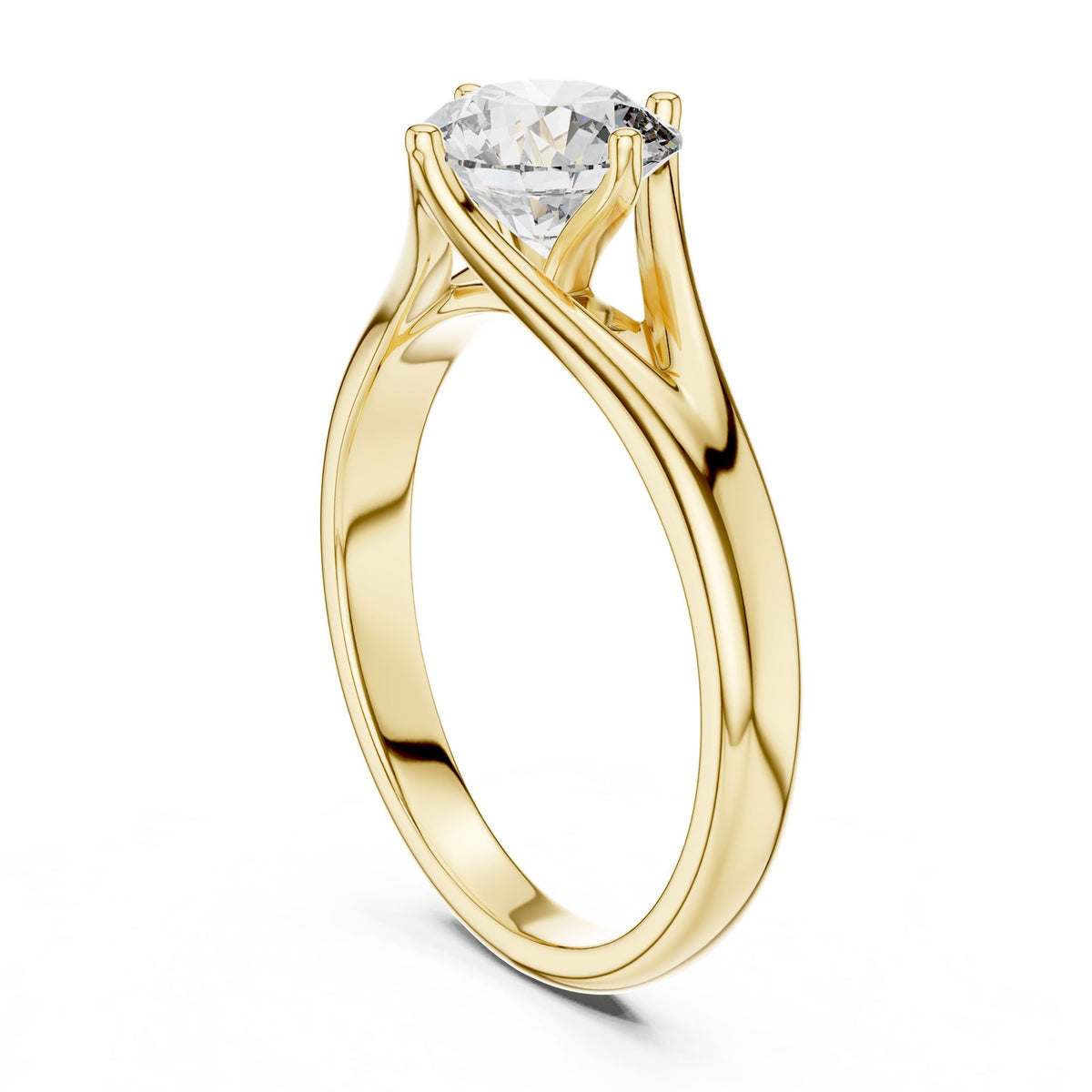 Round Solitaire Lab Grown Diamond Engagement Ring