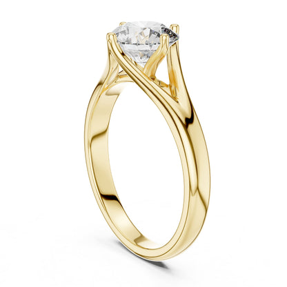 Round Solitaire Lab Grown Diamond Engagement Ring