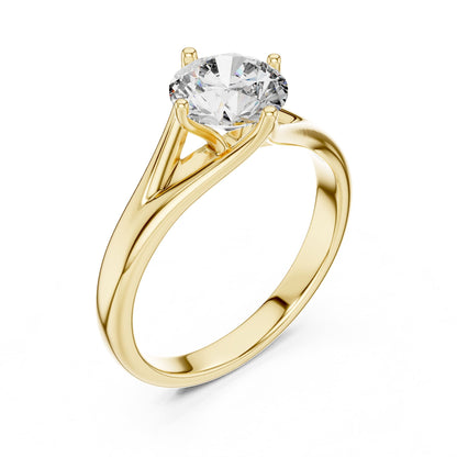 Round Solitaire Lab Grown Diamond Engagement Ring