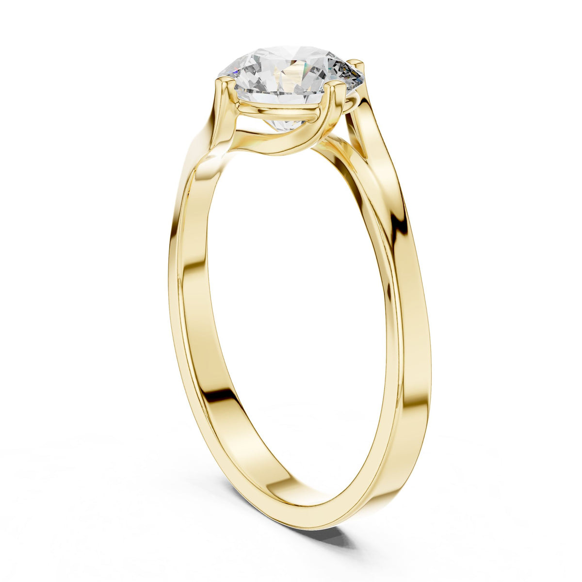 Round Solitaire Lab Grown Diamond Engagement Ring